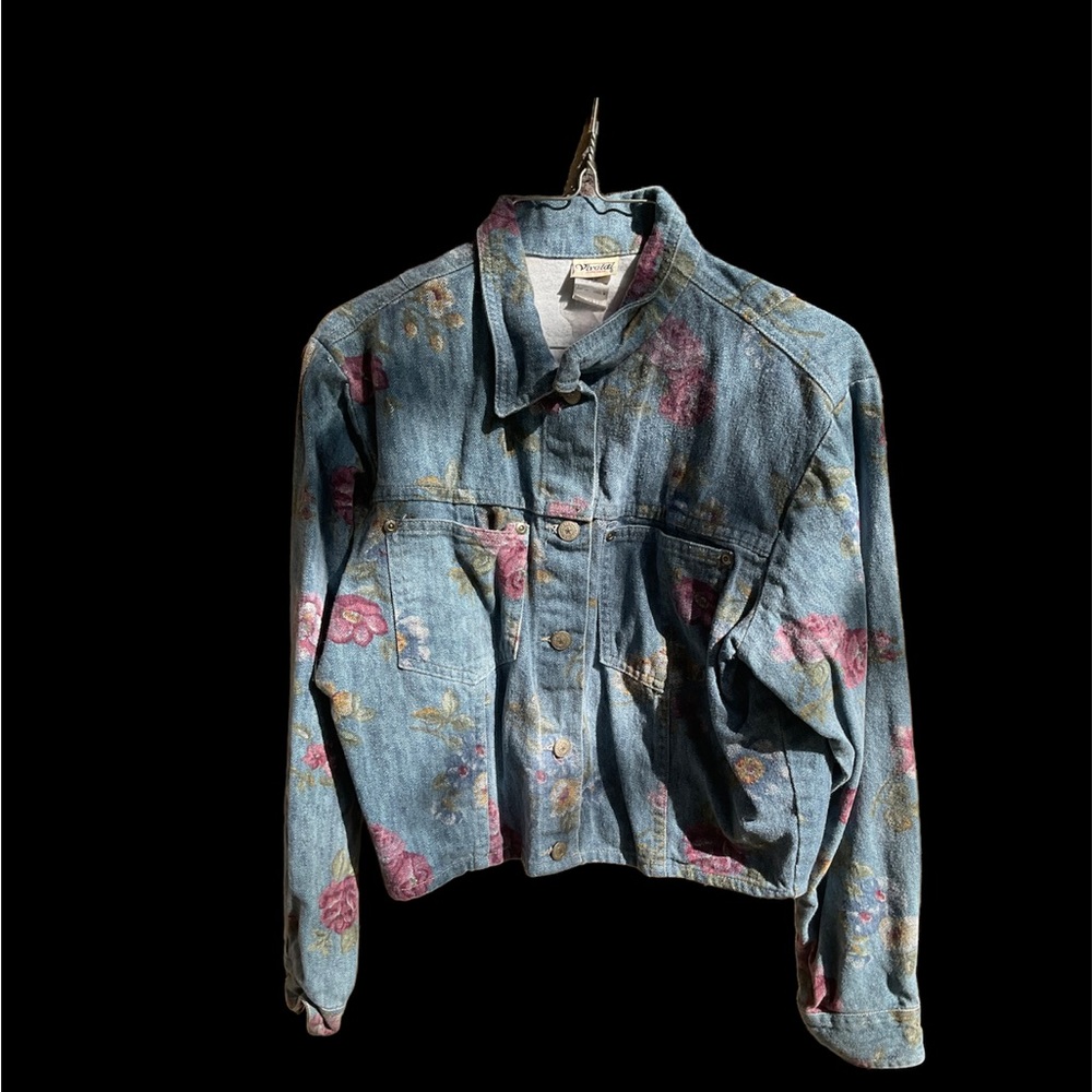 Vintage Vivaldi Jean Jacket with Roses